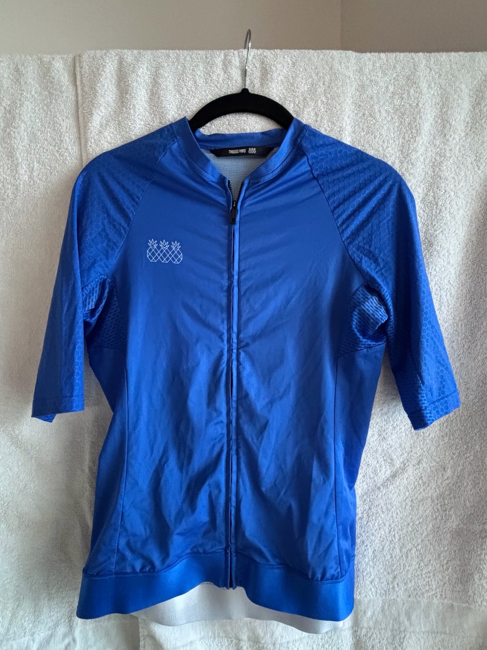 Women’s Blue Cycling Jersey with Front Zip - Unbranded